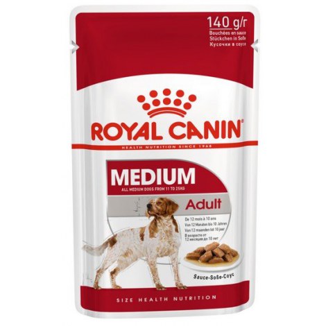 Royal Canin Medium Adult karma mokra w sosie dla psów dorosłych, ras średnich saszetika 140g - 2